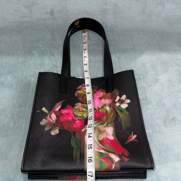 Ted Baker Black Floral Tote Bag - Picture 11 of 13